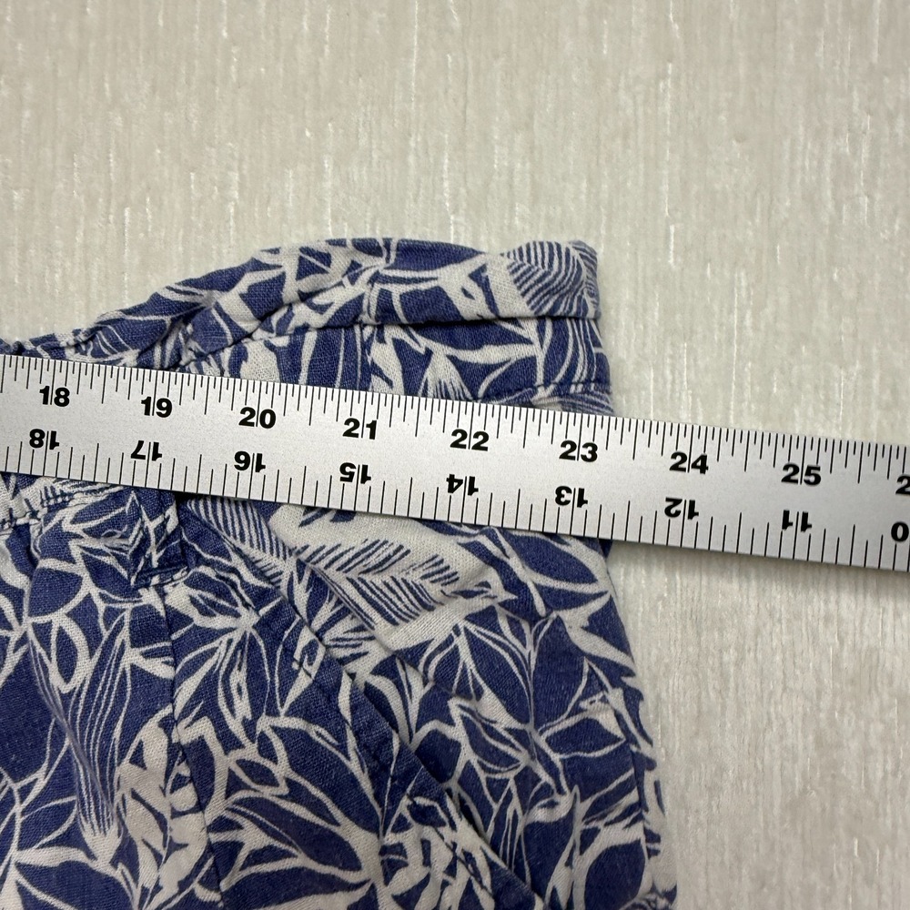 ANA New Approach Paperbag Shorts Linen Blend Women 3X Blue Floral Tropical Vaca - Picture 9 of 15